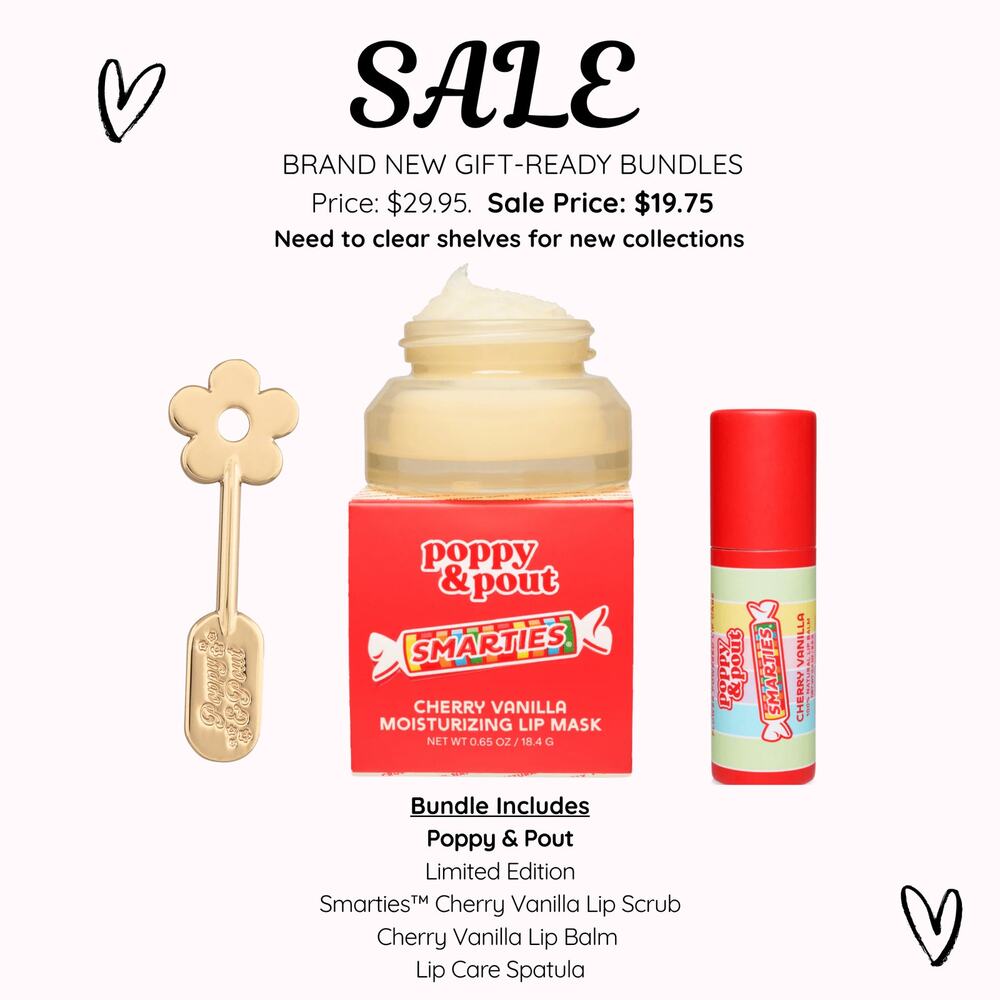 Smarties Poppy & Pout Lip Set Bundle